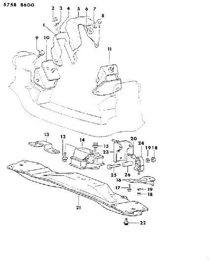 1985 Dodge Ram 50 Engine Mounting Diagram 1