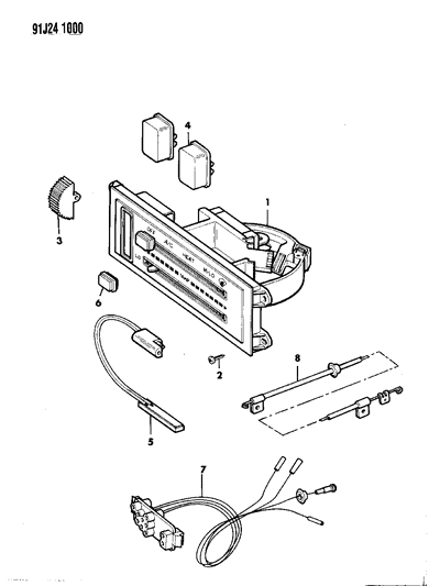 1991 Jeep Grand Wagoneer Controls, Heater And Air Conditioning Diagram