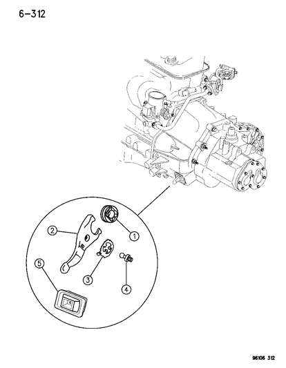 1996 Dodge Neon Controls, Release Fork & Bearing, Hydraulic Clutch Diagram