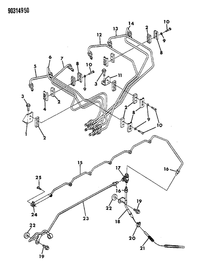 1992 Dodge W150 Fuel Plumbing Diagram 1