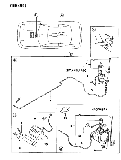 1991 Dodge Stealth Antenna Diagram