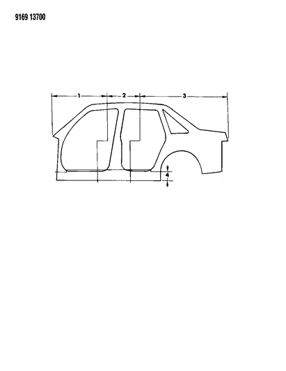1989 Dodge Lancer Aperture Panel Diagram
