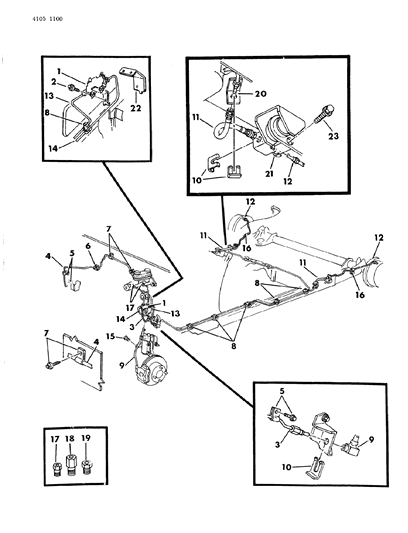 1984 Chrysler Laser Lines & Hoses, Brake Diagram