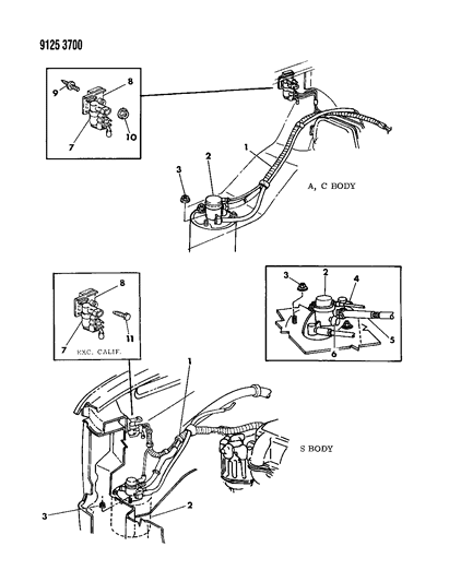 1989 Dodge Grand Caravan Vapor Canister Diagram 3