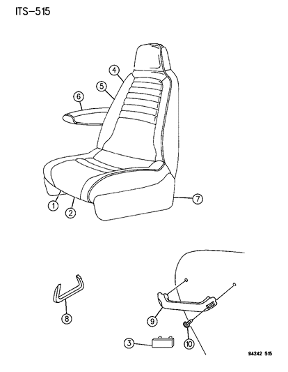 1994 Dodge Grand Caravan Front Seat Diagram 4