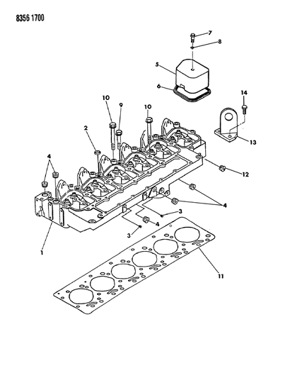 1989 Dodge D250 Cylinder Head Diagram 2