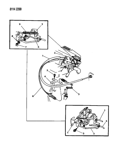 1988 Chrysler Town & Country Throttle Control Diagram 3