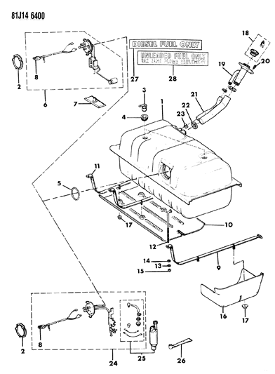 1986 Jeep Comanche Fuel Tank Diagram