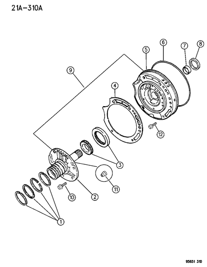 1995 Chrysler Sebring Oil Pump With Reaction Shaft Diagram
