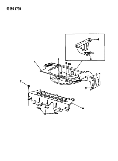 1990 Dodge Shadow Floor Pan Rear Diagram