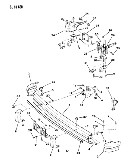 1987 Jeep Comanche Retainer Diagram for 34201631