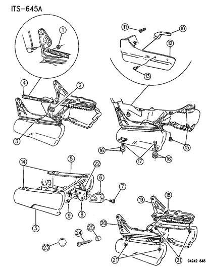 1994 Dodge Caravan Rear Seat Diagram 7