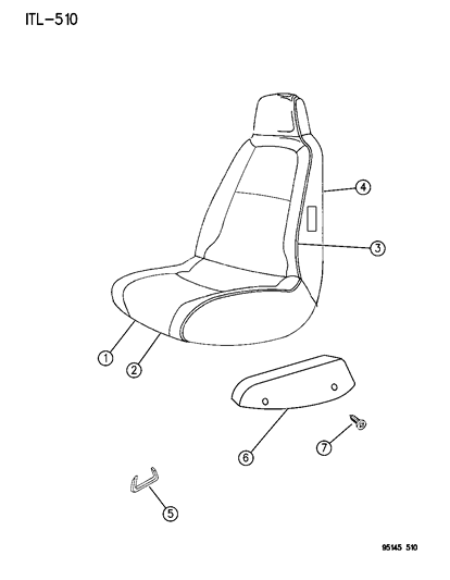 1995 Dodge Neon Front Seat Diagram 1