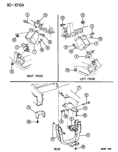 1996 Dodge Ram Wagon Engine Mounting Diagram 2