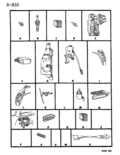 1994 Chrysler LeBaron Switch-T/SIGNAL, Hi Beam & Opt HOR Diagram for 5269468