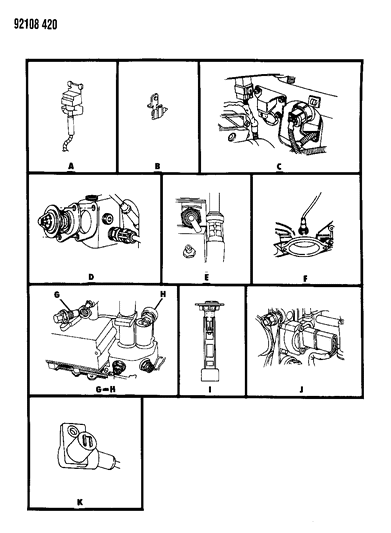 1992 Chrysler LeBaron Sensors Diagram