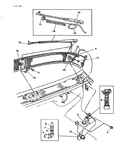 1984 Dodge Caravan Windshield Washer System Diagram