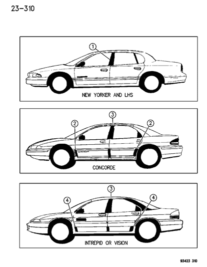 1995 Chrysler LHS Tapes Diagram