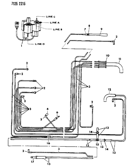 1987 Dodge Omni EGR Hose Harness Diagram 2