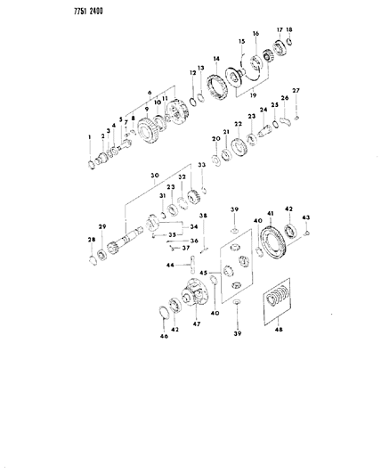 1987 Dodge Colt Power Train Automatic Transaxle Diagram