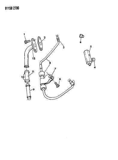 1991 Chrysler LeBaron GTC Oil Lines Diagram