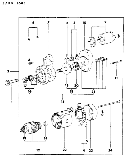 1986 Dodge Conquest Starter Diagram 2