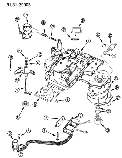 1993 Jeep Grand Wagoneer Valve Body Diagram 1