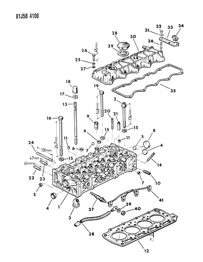 1986 Jeep Wagoneer Cylinder Head Diagram 2