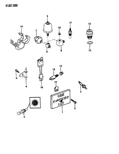 1991 Jeep Grand Wagoneer Switches Diagram