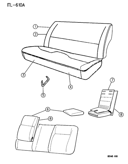 1995 Dodge Neon Rear Seat Diagram 5