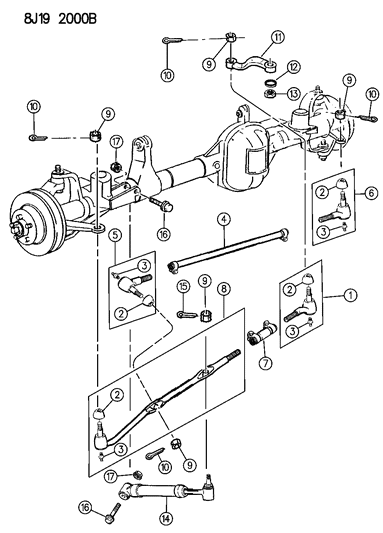 1988 Jeep Cherokee Linkage & Damper Diagram