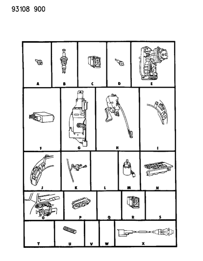 1993 Chrysler LeBaron Switch-Power Steering Diagram for 4672011