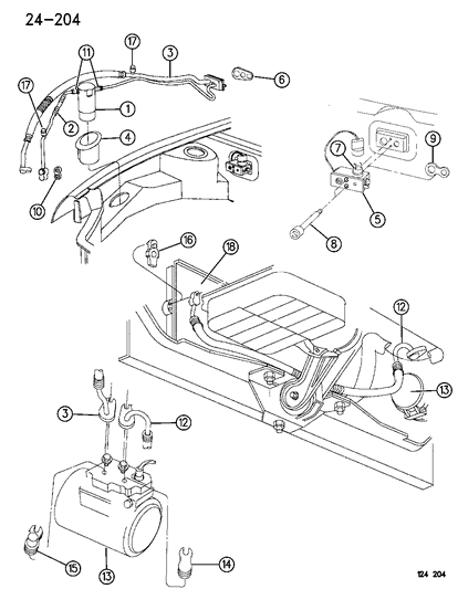 1996 Dodge Neon Plumbing - A/C Diagram