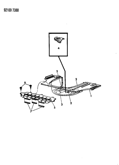 1992 Dodge Daytona Floor Pan Rear Diagram