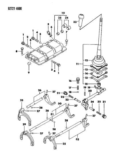 1993 Dodge Stealth Control, Shift Diagram 2