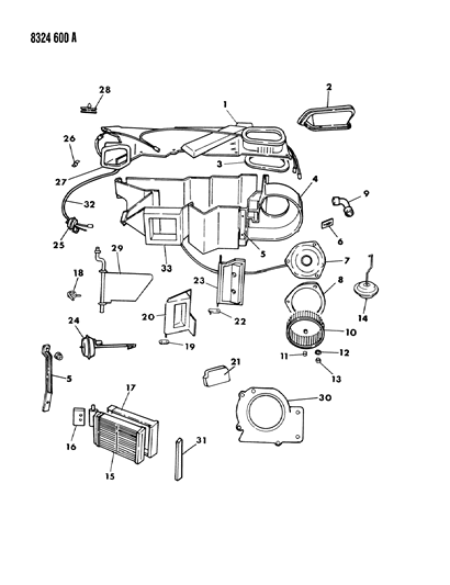 1989 Dodge Dakota Heater Unit Diagram