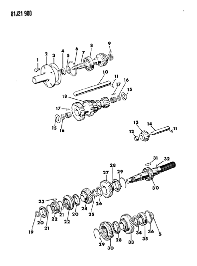 1986 Jeep Comanche Gear Train Diagram 7