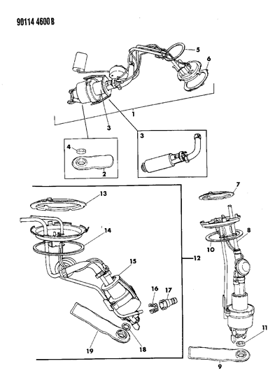 1990 Chrysler Town & Country Seal-Fuel Pump Mounting Diagram for 6031475