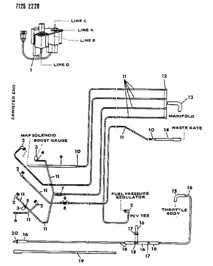 1987 Chrysler LeBaron EGR Hose Harness Diagram 2