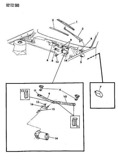 1992 Dodge Daytona Windshield Wiper System Diagram
