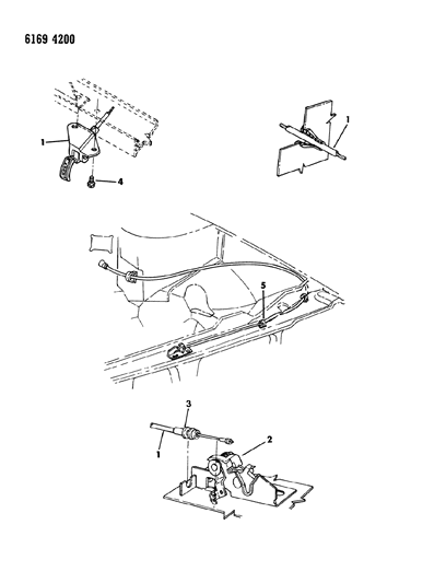 1986 Chrysler Town & Country Hood Release Remote Control Diagram