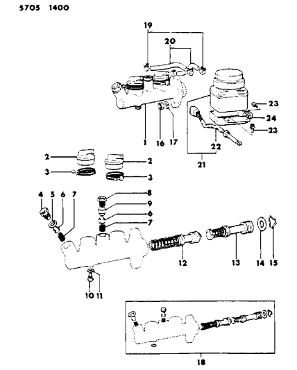 1986 Dodge Ram 50 Brake Master Cylinder Diagram