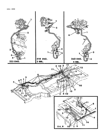 1985 Dodge W150 Fuel Line Diagram