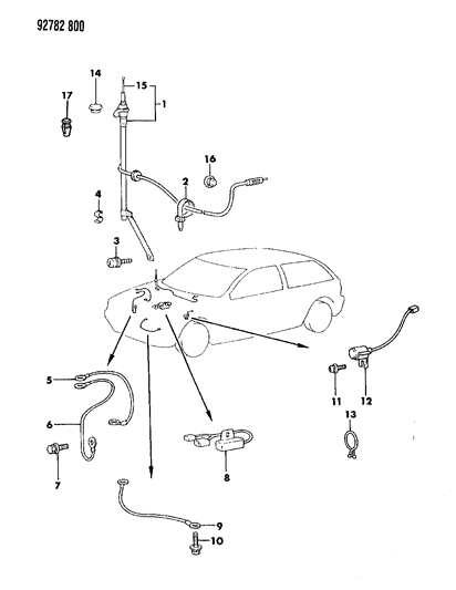 1993 Dodge Colt Antenna Diagram 1