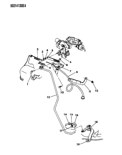 1991 Dodge D350 Throttle Control Diagram 1