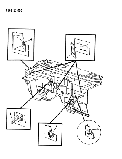 1986 Dodge Diplomat Plugs Cowl And Dash Diagram