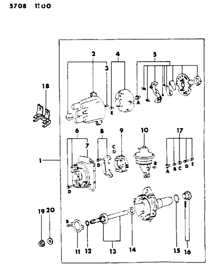 1986 Dodge Conquest Distributor Diagram 1