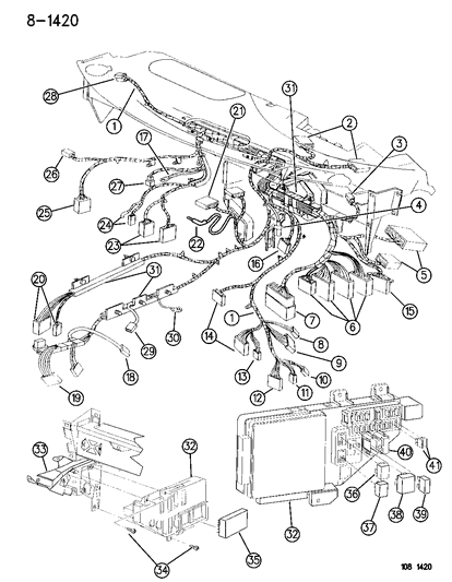 1996 Chrysler Cirrus Wiring - Instrument Panel Diagram