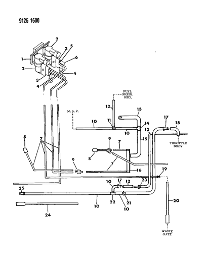 1989 Dodge Shadow Hose Diagram for 4418660