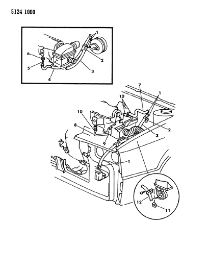 1985 Dodge 600 Plumbing - Heater Diagram 1